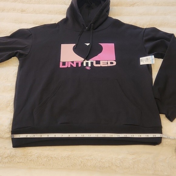 Designs Untitled UNTITLED Heart Hoodie Pullover long sleeve XL black multicolor - Picture 13 of 13